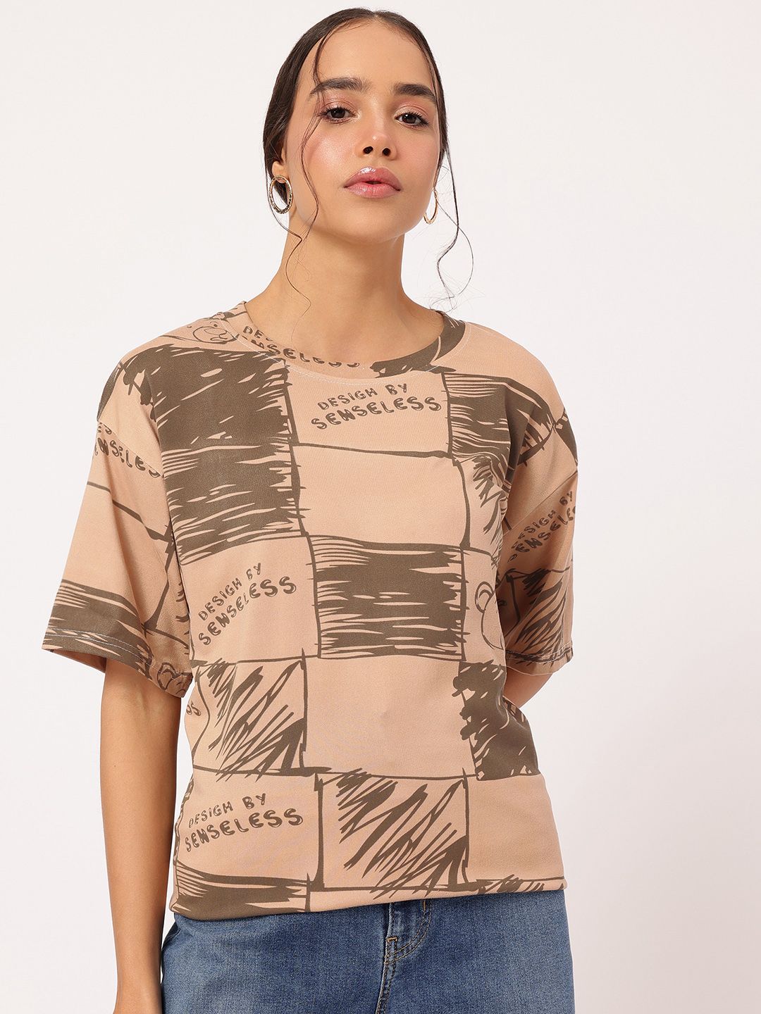 DressBerry Elevated Basics Printed T-shirt