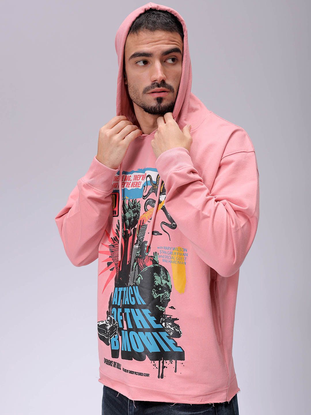 The Indian Garage Co Men Printed Hooded Sweatshirt