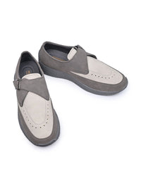 MONKSTORY Men Grey Suede Sneakers