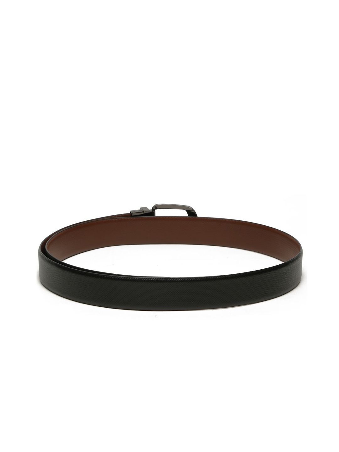 Teakwood Leathers Men Textured Leather Reversible Formal Belt