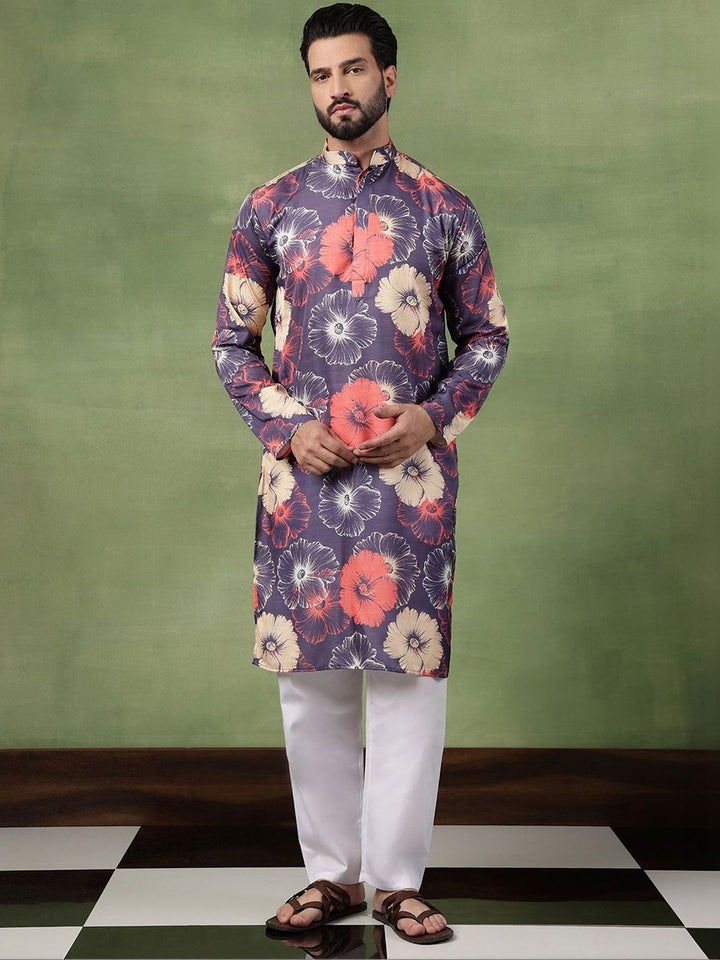 SOJANYA Men Floral Printed Kurta