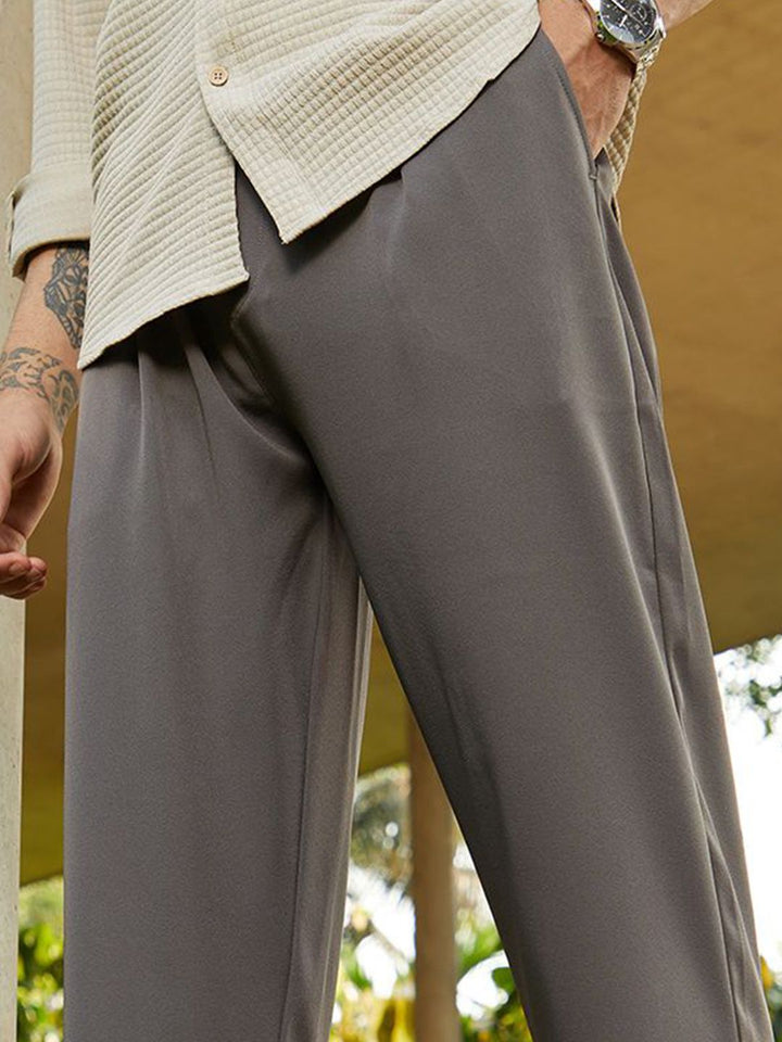 Campus Sutra Men Relaxed Fit Mid Rise Comfort Trousers