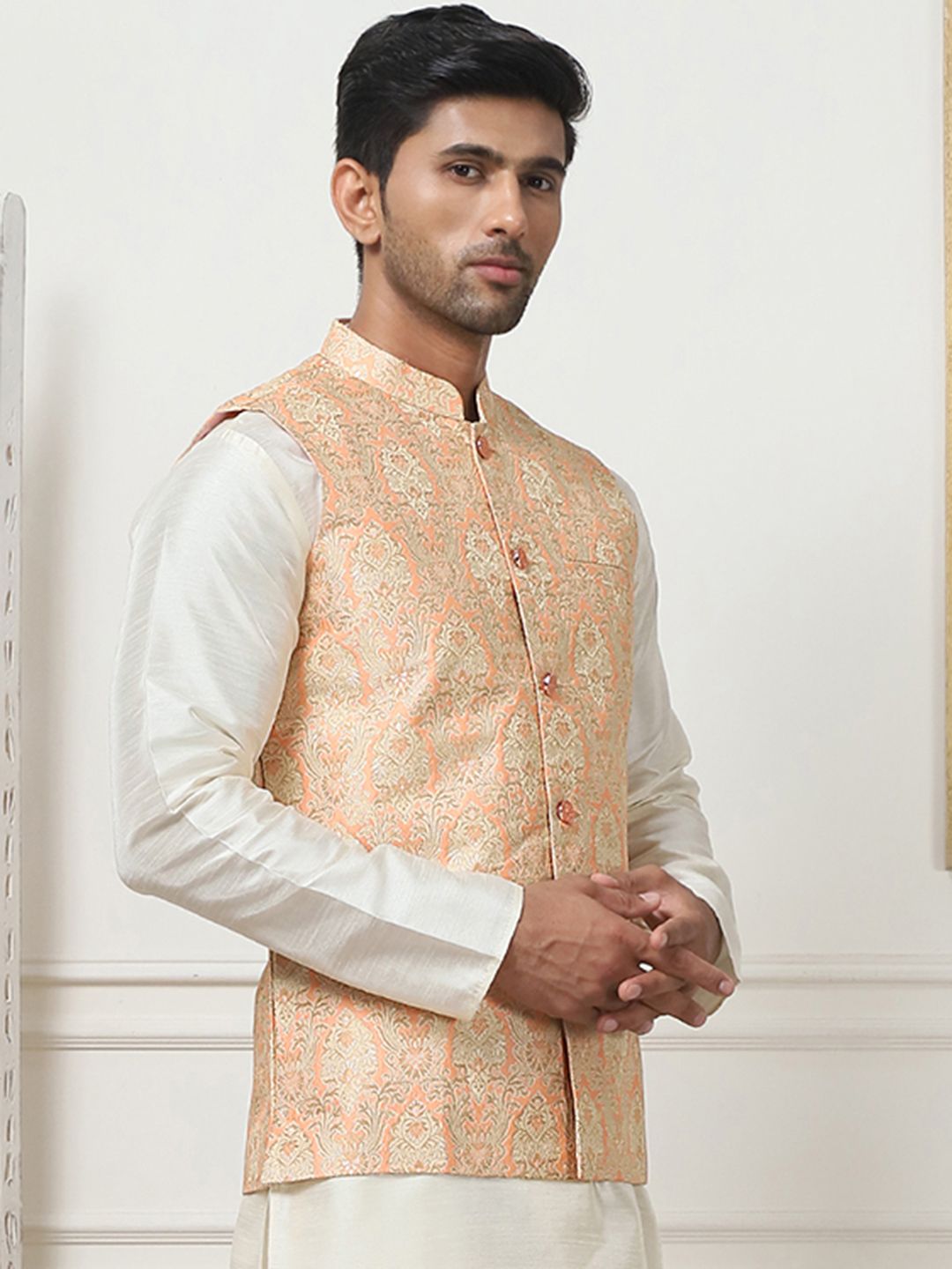 Anouk Woven Design Nehru Jackets