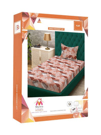Myntra Elegant Homes Rust & White Floral 400 TC Cotton Single Bedsheet Set 2.25 m x 1.50 m