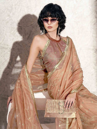 Tikhi Imli Ethnic Motifs Sequinned Net Saree