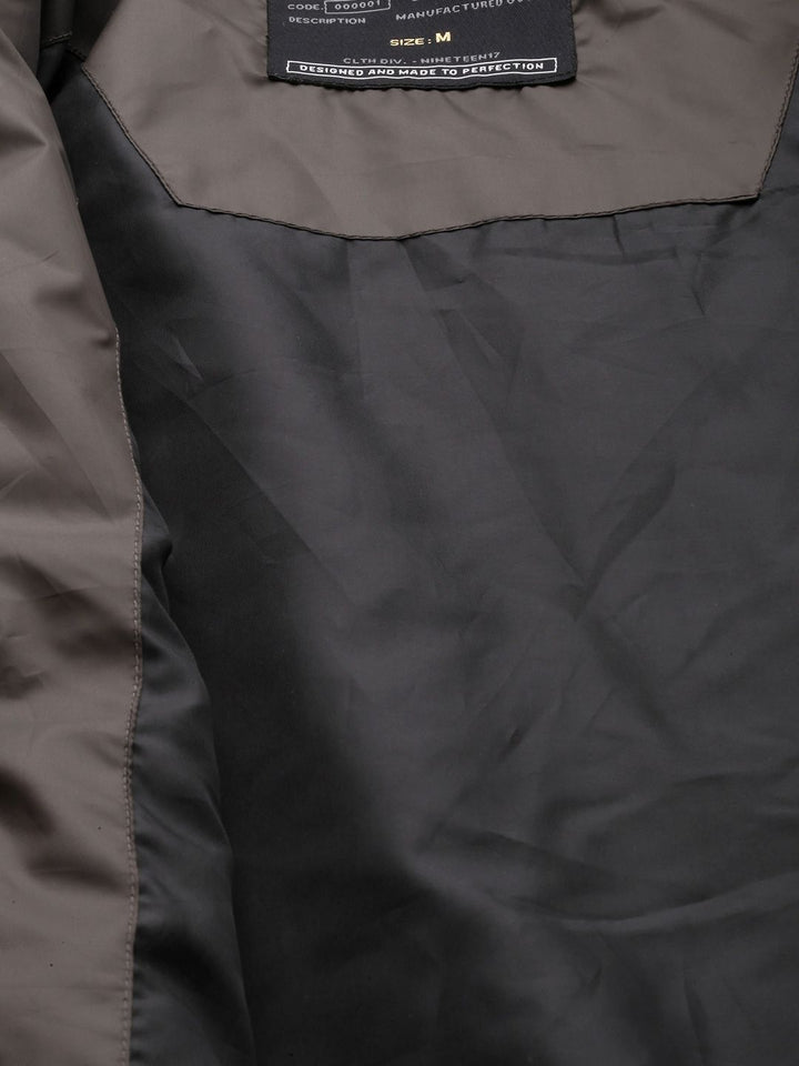 The Indian Garage Co Men Zip-Front Puffer Jacket with Zipper Pockets