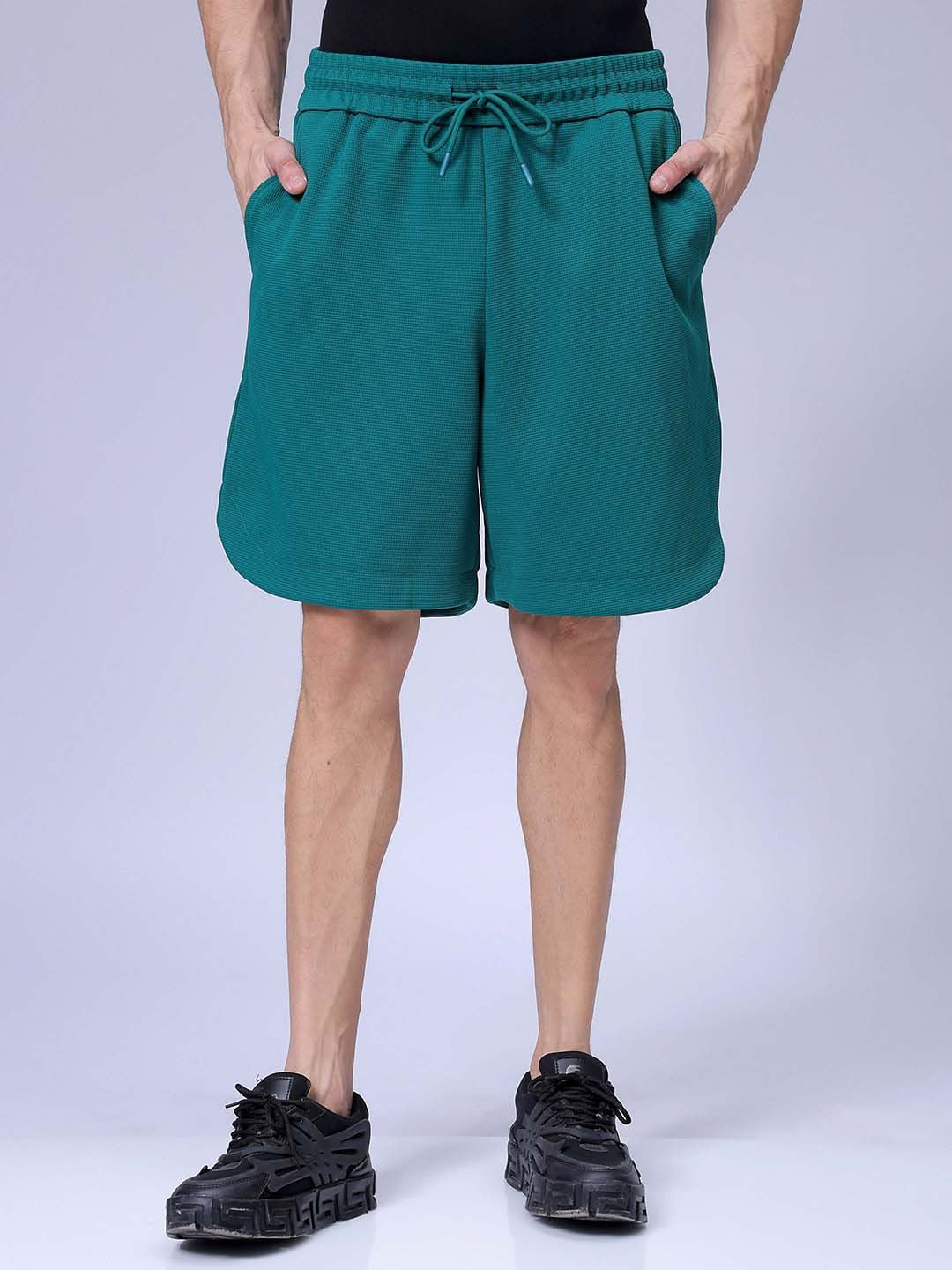 The Indian Garage Co Men Self Design Relaxed Fit Shorts