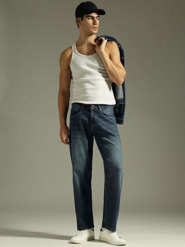 DENNISON Men Baggy Fit Light Faded jeans
