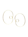 Anouk Gold Plated Cubic Zirconia Studded Contemporary Drop Earrings