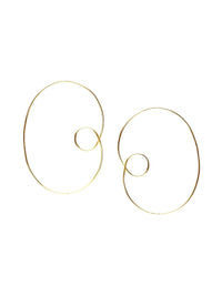 Anouk Gold Plated Cubic Zirconia Studded Contemporary Drop Earrings