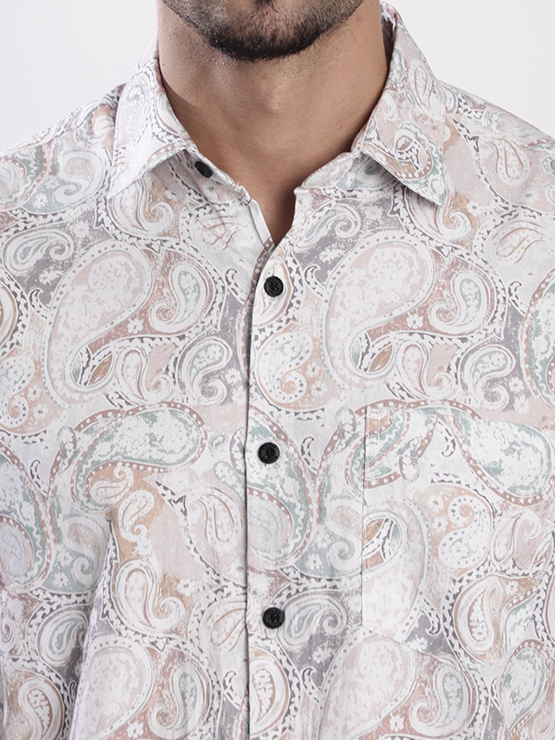 Bene Kleed Ethnic Motifs Spread Collar Cotton Regular Fit Casual Shirt