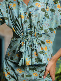 SANSKRUTIHOMES Floral Printed Top with Trousers