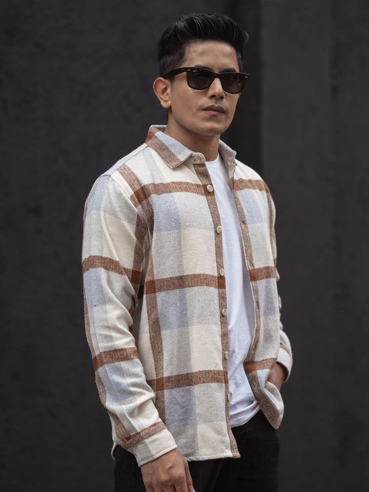 Powerlook Men Opaque Checked Casual Shirt