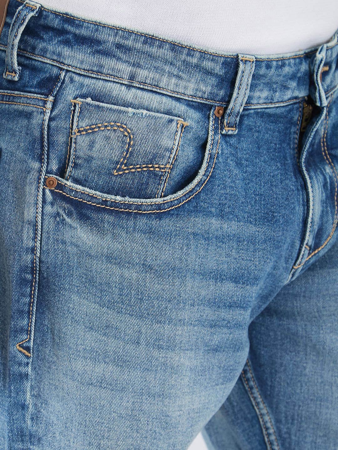 SPYKAR Men Skinny Fit Low-Rise Light Fade Stretchable Jeans