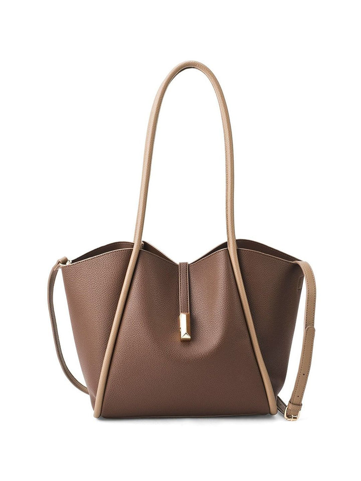 Lino Perros Colourblocked Oversized Structured Tote Bag with Tasselled