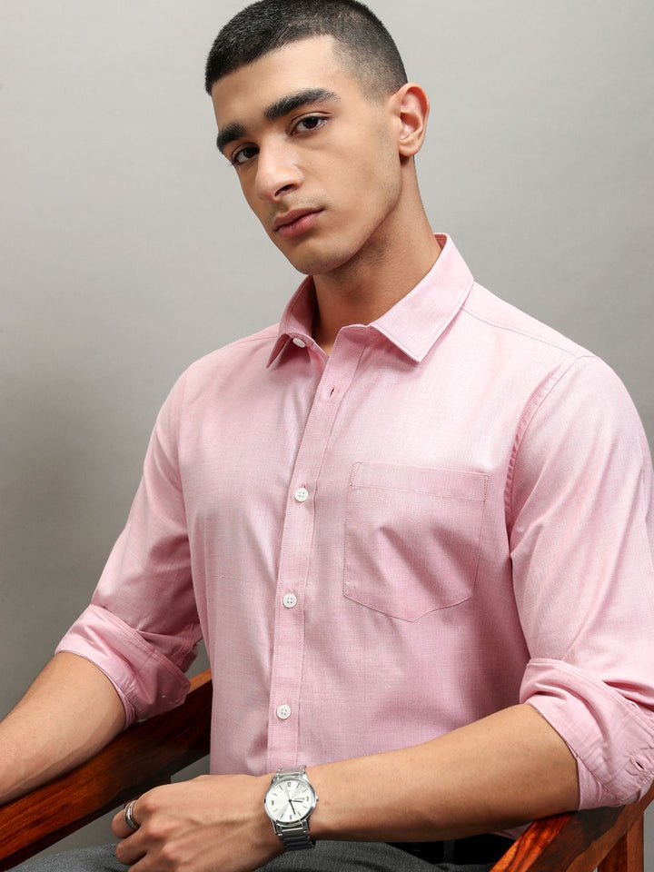 Highlander Men Solid Formal Slim Fit shirt