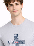 ADRO Typography Printed Round Neck Short Sleeves Regular Fit Pure Cotton T-shirt