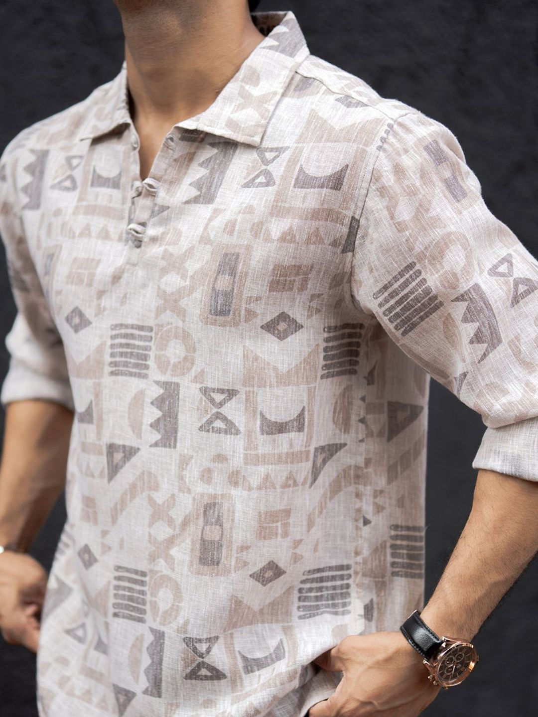 Powerlook Men Opaque Printed Casual Shirt