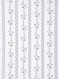 KLOTTHE White Floral Pure Cotton 400 TC Cadar dengan 2 Sarung Bantal