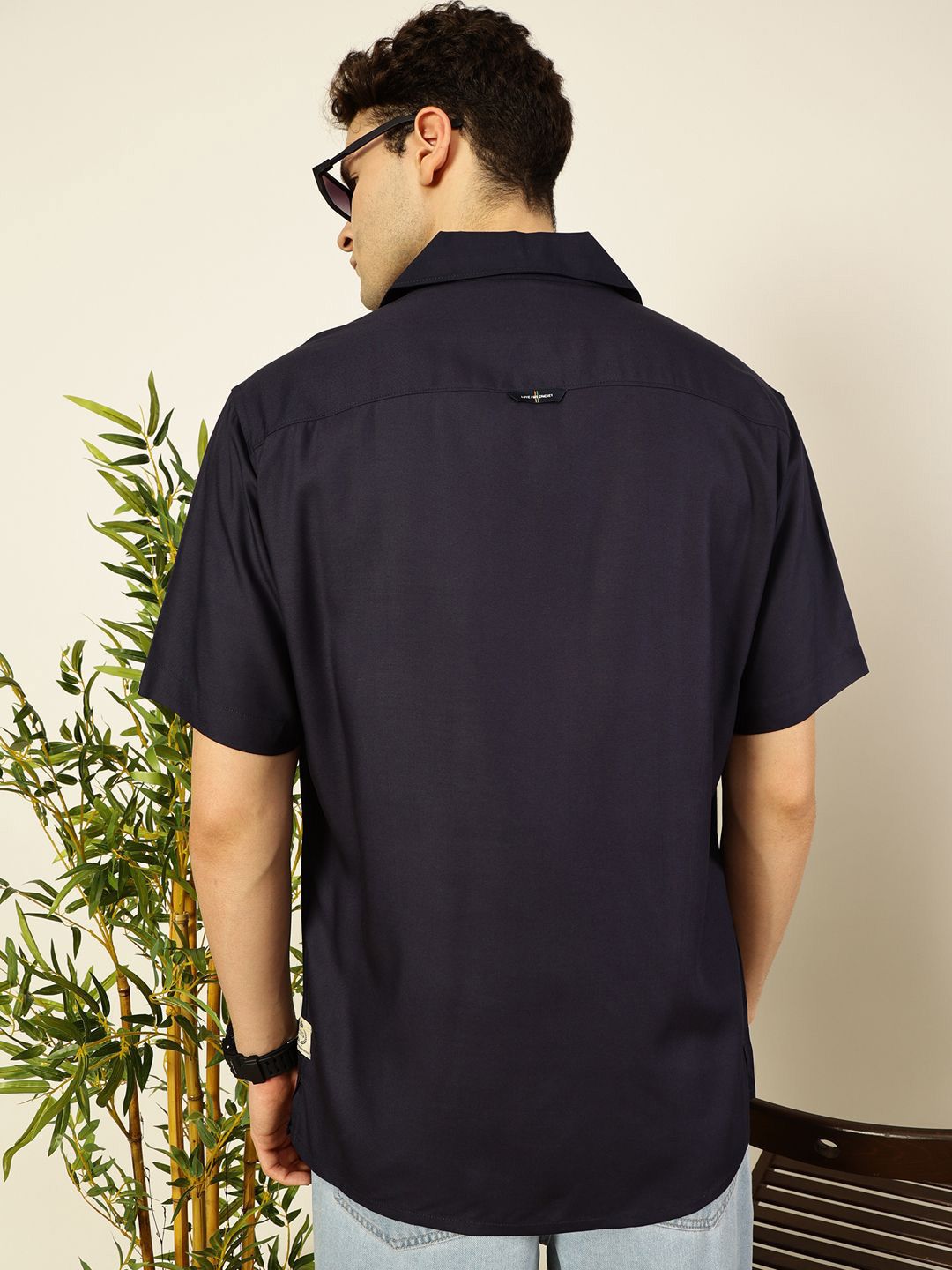 Thomas Scott Men Premium Cuban Collar Solid Oversized Casual Shirt