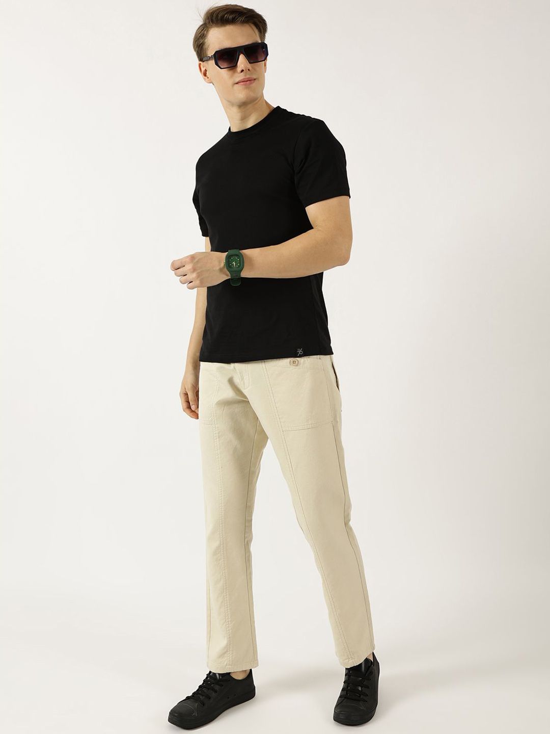 Thomas Scott Men Smart Easy Wash Cargos Trousers