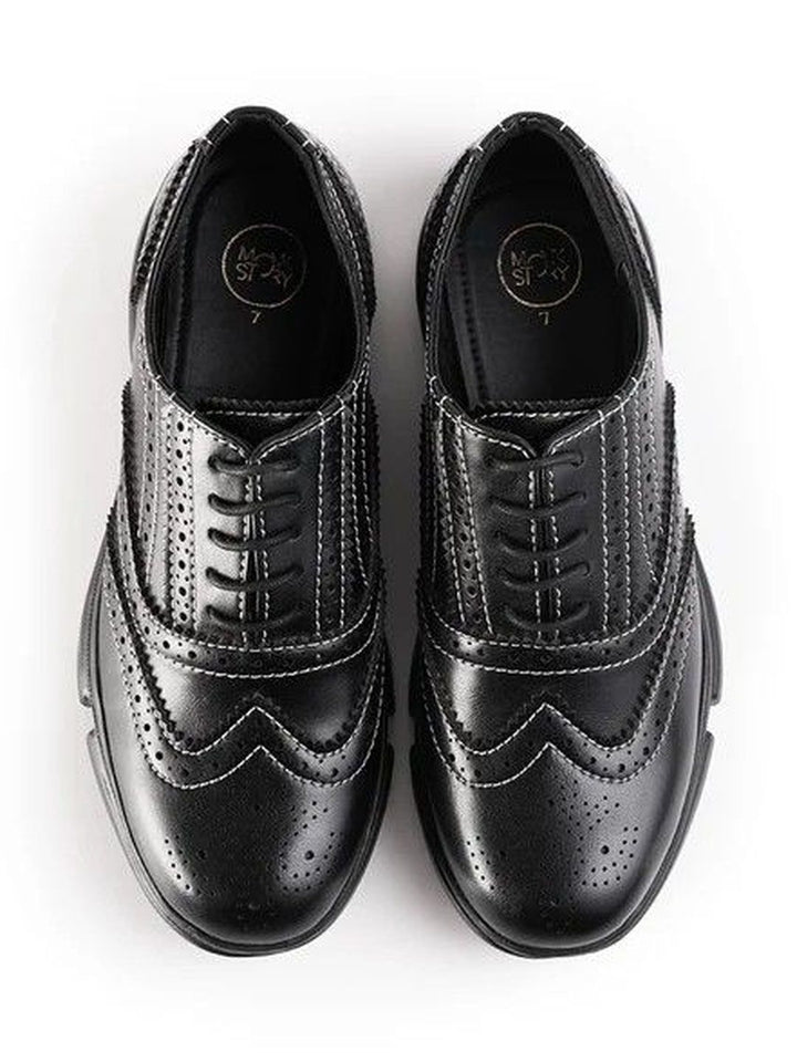 MONKSTORY Men Ultra-Comfort Brogue PU Sneakers