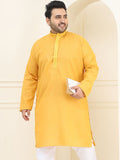 SOJANYA PLUS Kurta Kapas Lurus Rekaan Tenunan Berkolar Mandarin