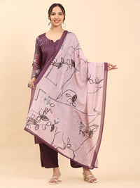 Mamicha Women Floral Printed Regular Pure Cotton Kurta with Trousers & Dupatta