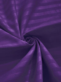 Aura Purple Striped 300 TC Single Bedsheet with 1 Pillow Covers