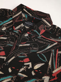 VASTRADO Men Classic Fit Spread Collar Abstract Printed Casual Shirt