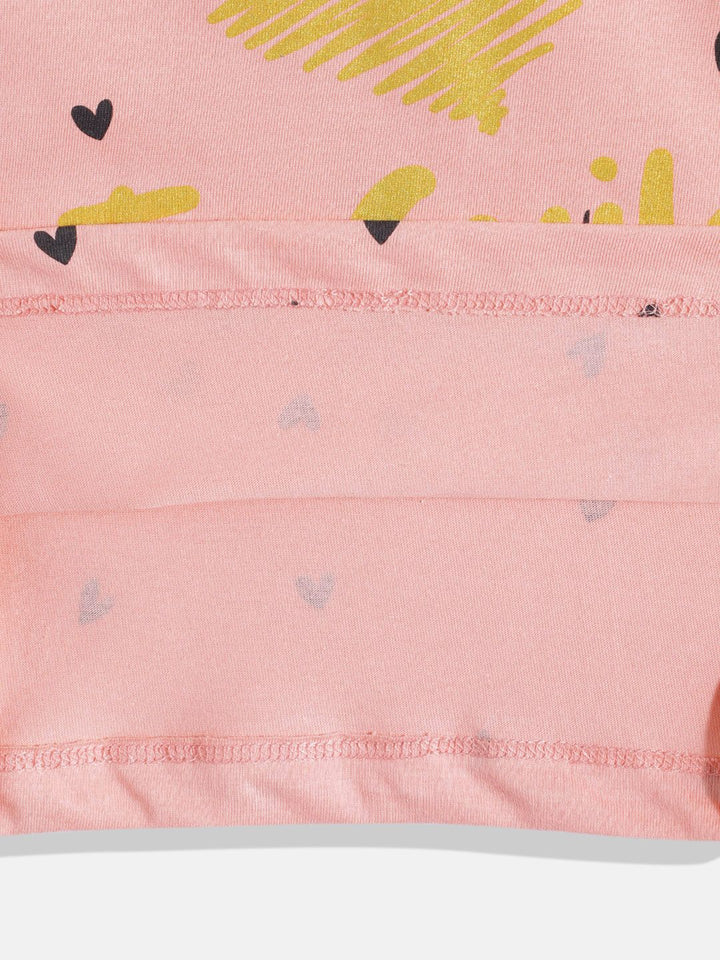 Happy Faces Girls Typography Print Pure Cotton T-shirt