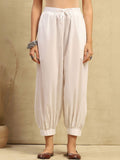House of Chikankari Women White Cotton Solid Salwar