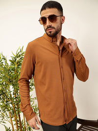 Thomas Scott 
Men Premium Slim Fit Vertical Stripes Textured Casual Shirt