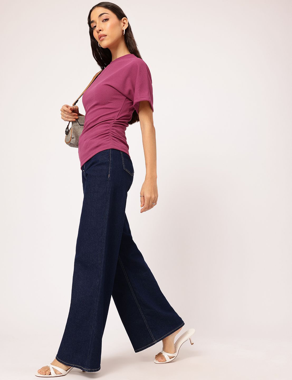DressBerry Refined Essentials Extended Sleeves Ruched Top