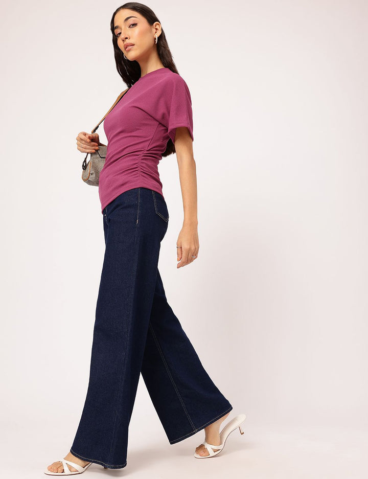 DressBerry Refined Essentials Extended Sleeves Ruched Top