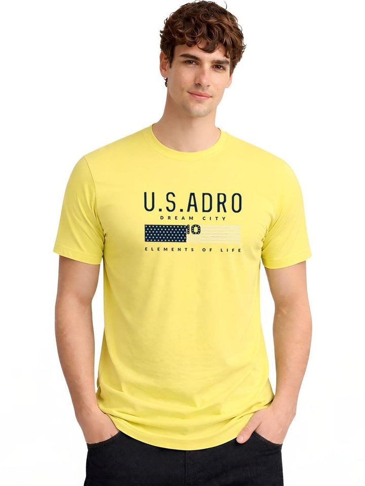 ADRO Men Brand Logo Printed T-shirt