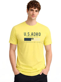 ADRO Men Brand Logo Printed T-shirt