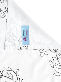 Myntra Elegant Homes White Floral 400 TC Cadar dengan 2 Sarung Bantal