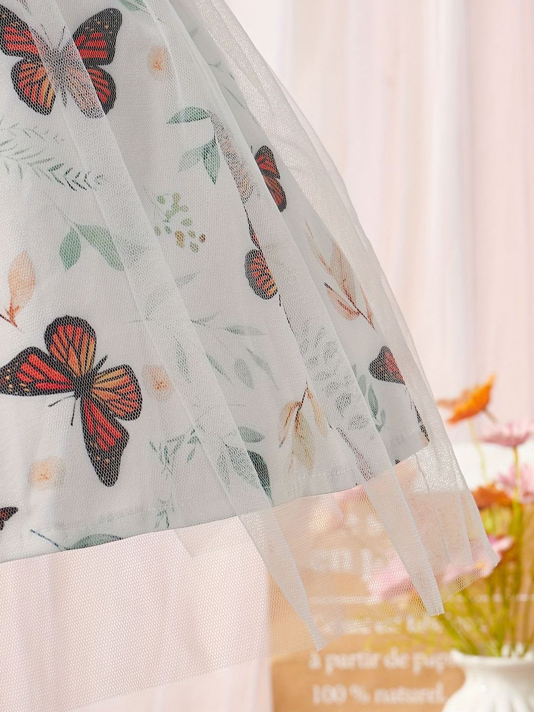 YK Floral Print Fit & Flare Dress
