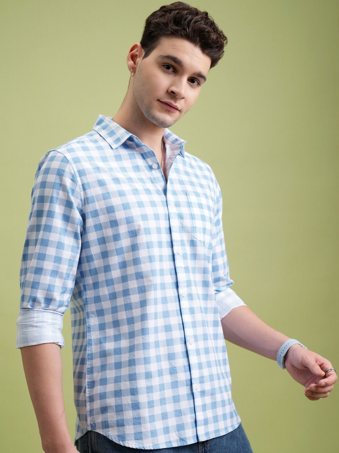 HIGHLANDER Checked Slim Fit Shirt