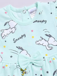 Happy Faces Infant Girls Snoopy Printed Pure Cotton A-Line Dress