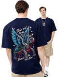 ADRO Men Printed Drop-Shoulder Sleeves T-shirt