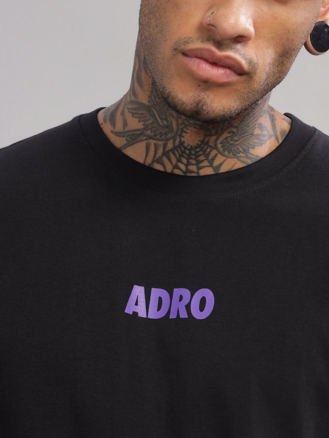 ADRO Lelaki Grafik Anime Bercetak T-Shirt Bersaiz Besar Kapas Leher Bulat