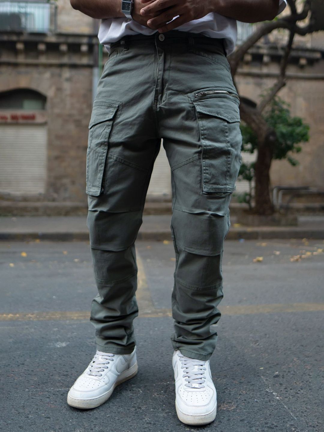 Powerlook Men Olive Biasa Cargo Pant