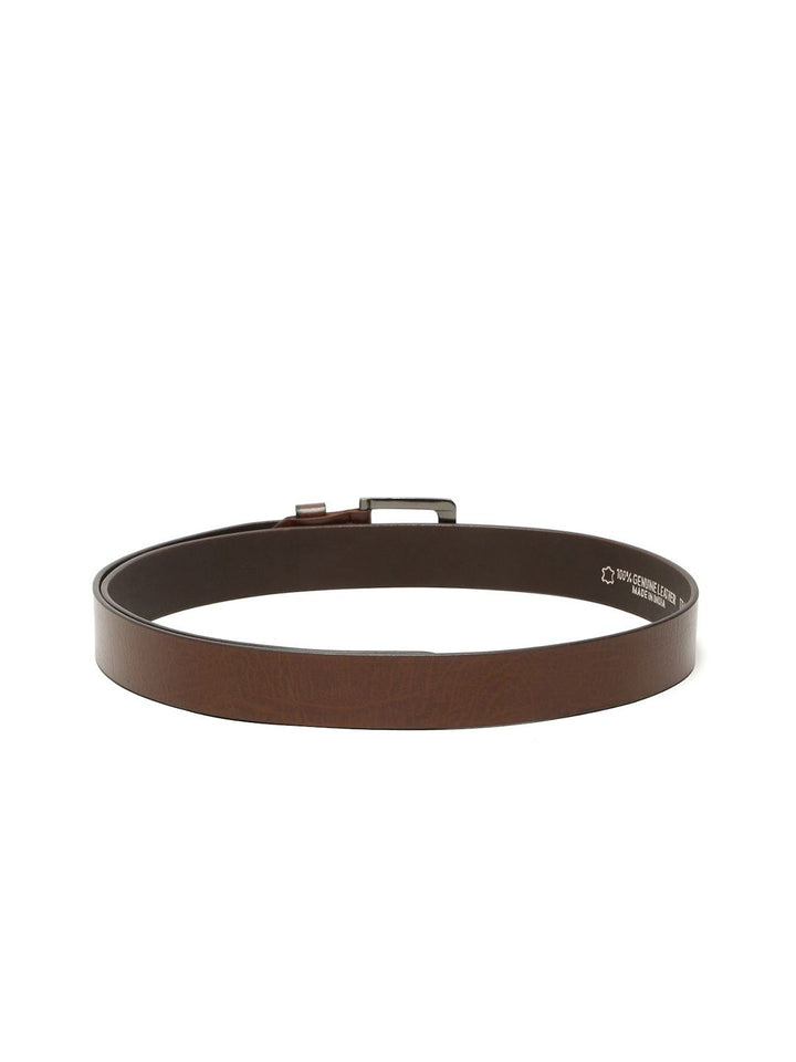 Teakwood Leathers Men Textured Leather Belt