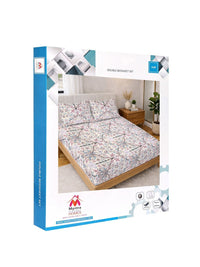 Myntra Elegant Homes Pink Floral 300 TC Super King Double Bedsheet dengan 2 Sarung Bantal