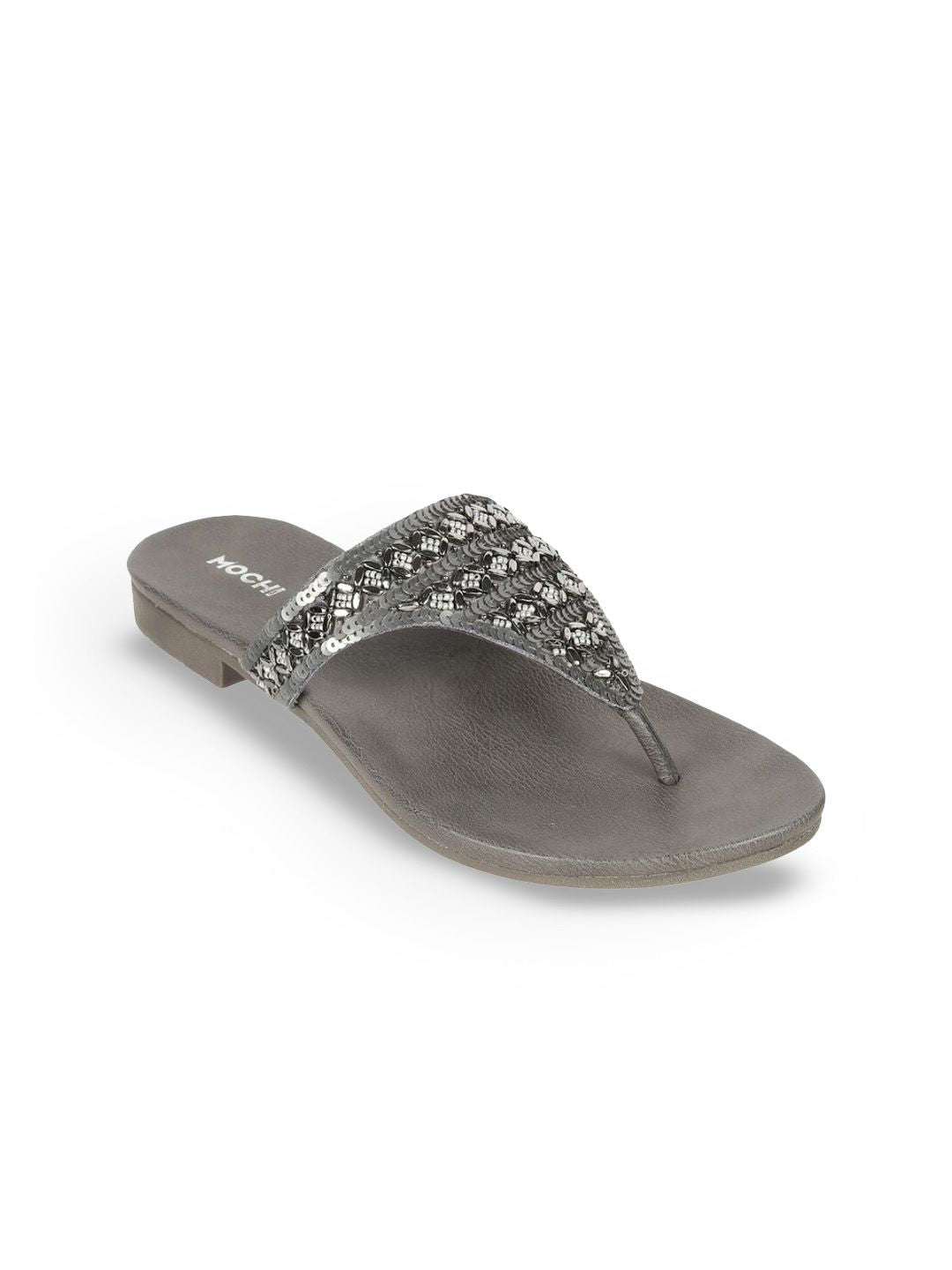 Mochi Women Ethnic T-Strap Flats