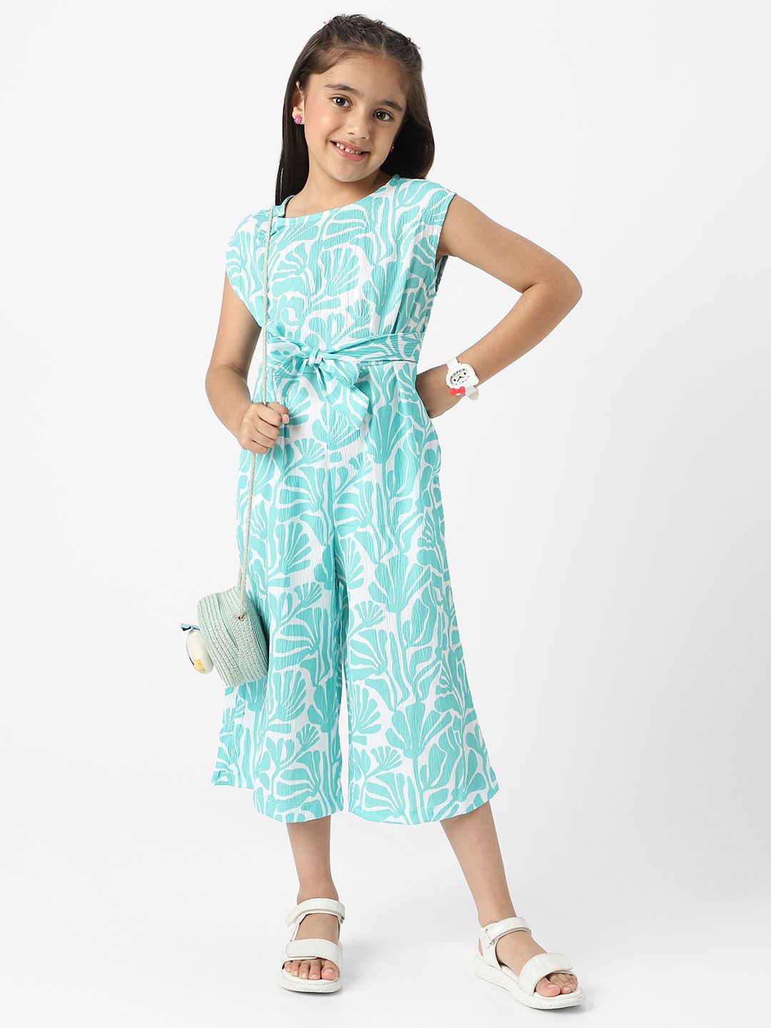 Nauti Nati Girls Printed Capri Jumpsuit