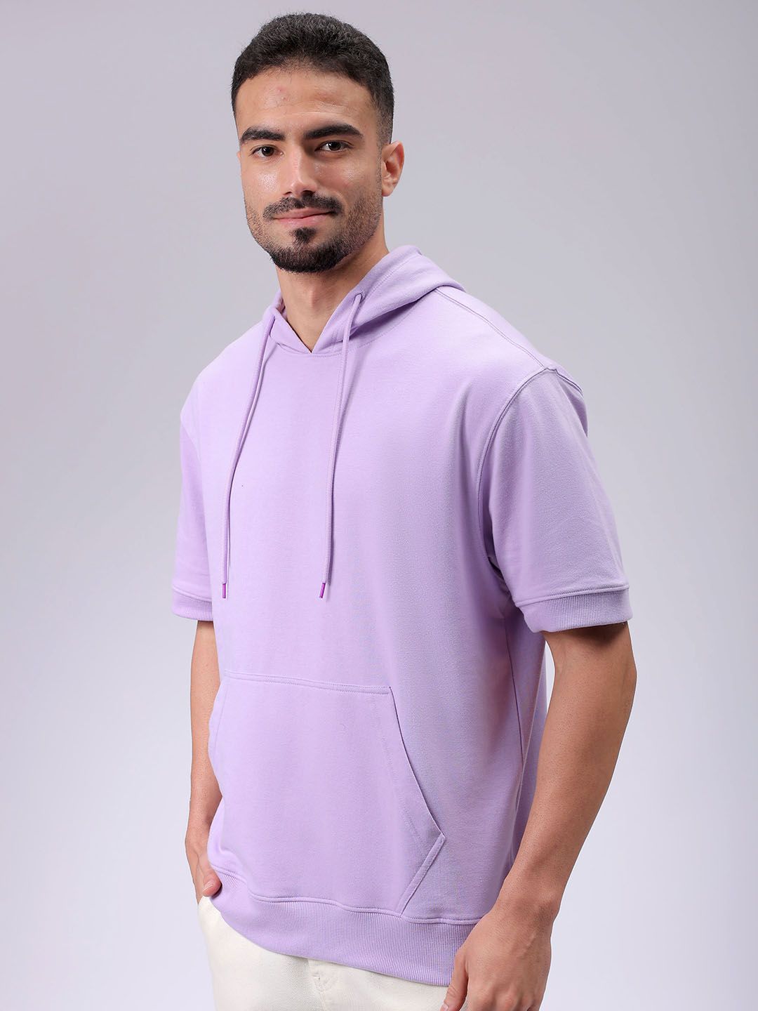 The Indian Garage Co Men Hooded Short Sleeves Sweatshirt