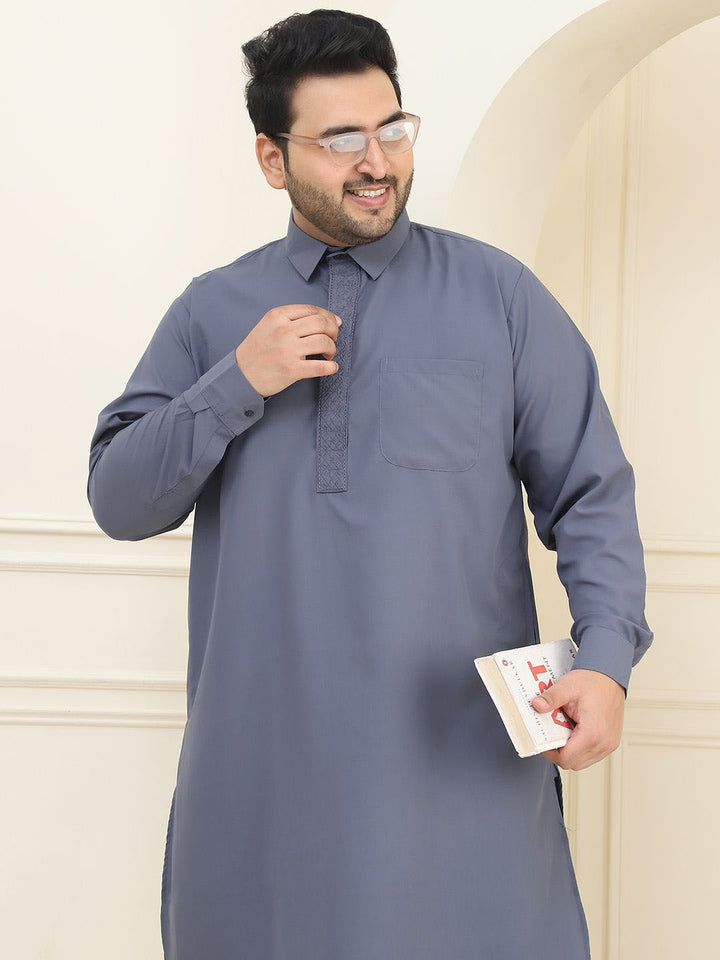 SOJANYA PLUS Shirt Collar Regular Pathani Kurta with Salwar